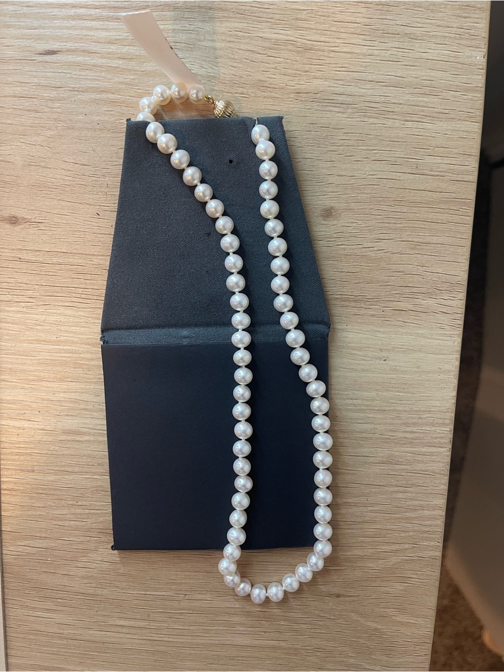 Freshwater Cultured Pearl Necklace with 14kt Yellow Gold Clasp, 18inch Long